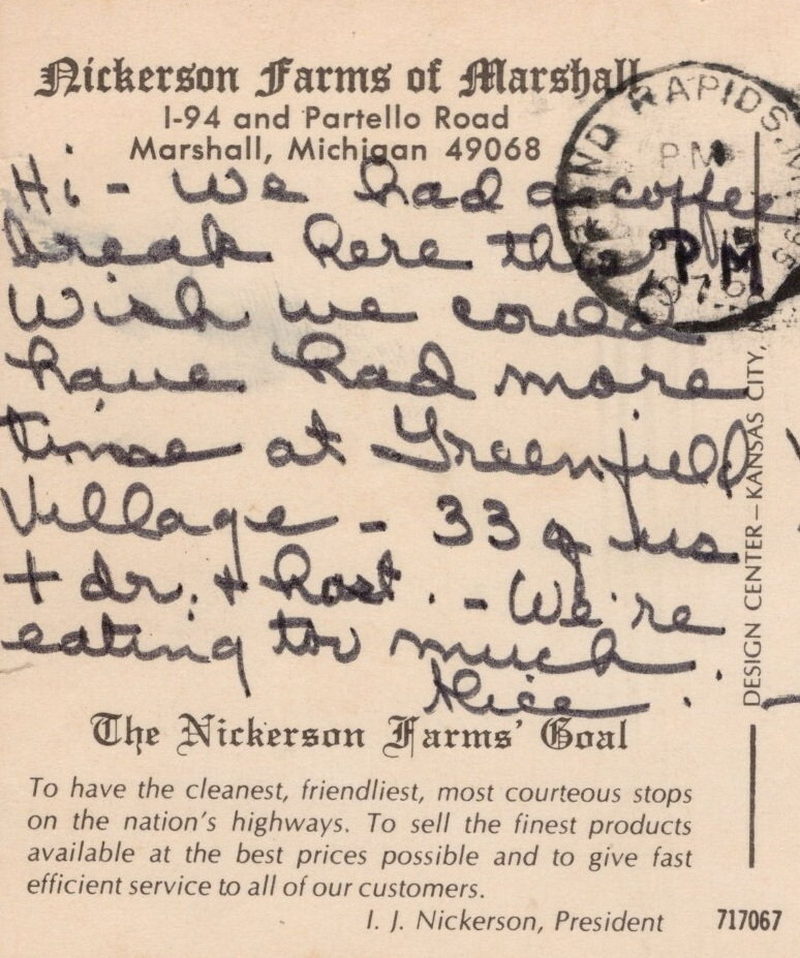 Nickerson Farms - Marshall - 18901 Partello Rd - Postcard B